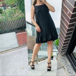 Anthro Aoyama Chintz Silk Pinafore Ruffled Dress
